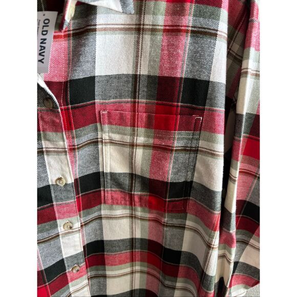 ❤️Old Navy Plaid Boyfriend Button Down Flannel Shirt 2X - Picture 4 of 6